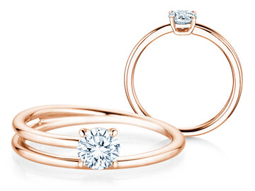 Verlobungsring Eclipse in 9K Weißgold mit Diamant 0,50ct H/SI