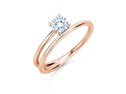 Verlobungsring Eclipse in 14K Roségold mit Diamant 0,50ct H/SI