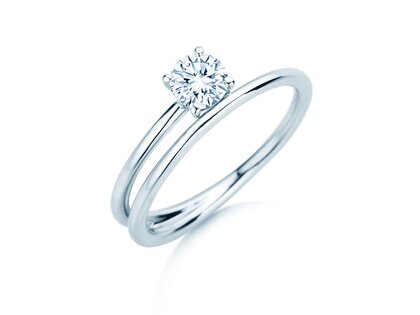 Verlobungsring Eclipse in 14K Weißgold mit Diamant 0,50ct H/SI