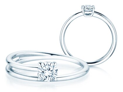 Verlobungsring Eclipse in 14K Weißgold mit Diamant 0,50ct H/SI