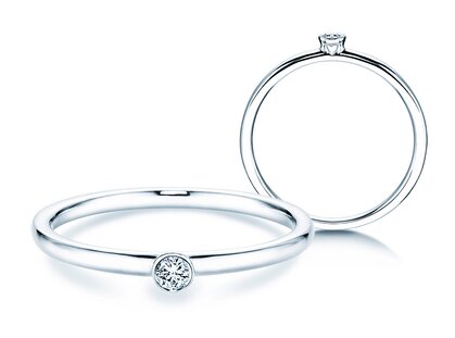 Verlobungsring Eternal in Platin 950/- mit Diamant 0,05ct G/SI