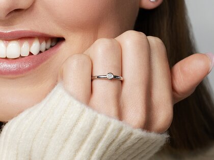 Verlobungsring Eternal in Silber 925/- mit Diamant 0,10ct G/SI