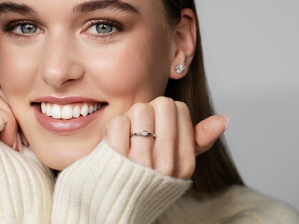 Verlobungsring Eternal in Silber 925/- mit Diamant 0,10ct G/SI