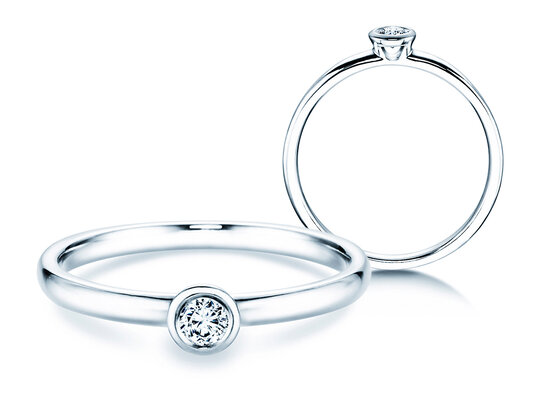 Verlobungsring Eternal in Platin 950/- mit Diamant 0,10ct G/SI