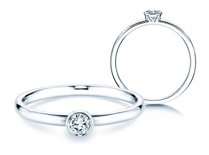 Verlobungsring Eternal in 18K Weißgold mit Diamant 0,15ct G/SI