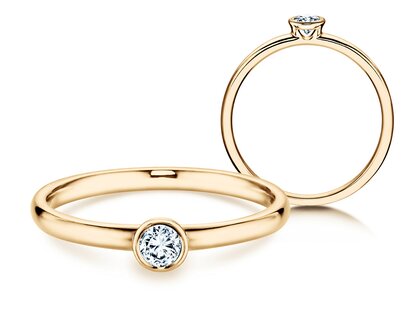Verlobungsring Eternal in 9K Gelbgold mit Diamant 0,15ct G/SI