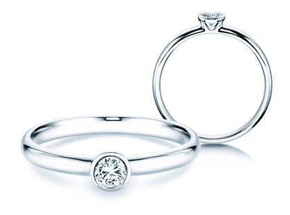 Verlobungsring Eternal in 14K Weißgold mit Diamant 0,20ct G/SI