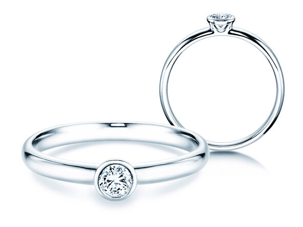 Verlobungsring Eternal in Platin 950/- mit Diamant 0,20ct G/SI