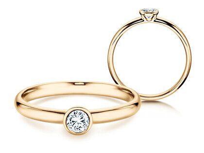 Verlobungsring Eternal in 14K Gelbgold mit Diamant 0,20ct H/SI