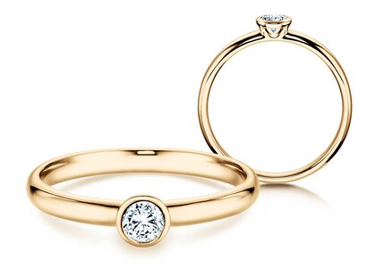 Verlobungsring Eternal in 14K Gelbgold mit Diamant 0,20ct G/SI