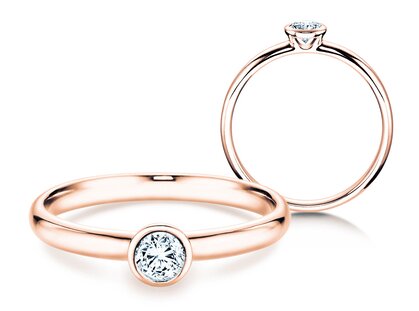 Verlobungsring Eternal in 18K Roségold mit Diamant 0,20ct G/SI