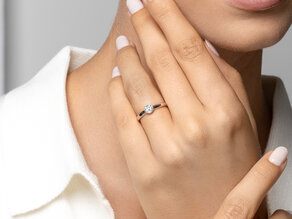 Verlobungsring Eternal in 9K Weißgold mit Diamant 0,25ct H/SI