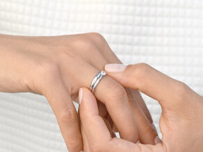 Verlobungsring Eternal in 9K Weißgold mit Diamant 0,25ct H/SI