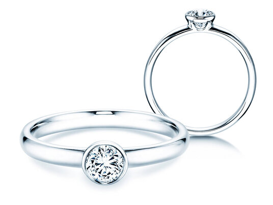 Verlobungsring Eternal in 14K Weißgold mit Diamant 0,30ct H/SI