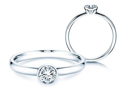 Verlobungsring Eternal in 14K Weißgold mit Diamant 0,30ct H/SI