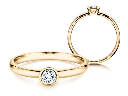 Verlobungsring Eternal in 14K Gelbgold mit Diamant 0,30ct H/SI