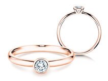 Verlobungsring Eternal in 14K Roségold mit Diamant 0,40ct G/SI