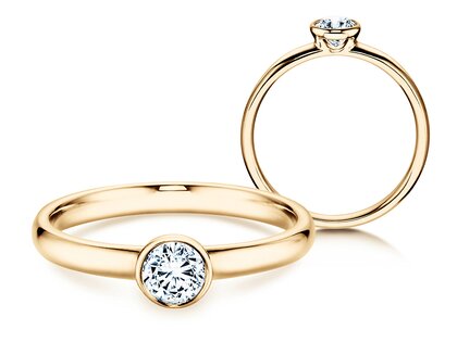 Verlobungsring Eternal in 14K Gelbgold mit Diamant 0,35ct G/SI
