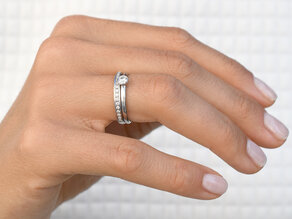 Verlobungsring Eternal in 9K Weißgold mit Diamant 0,40ct D/IF