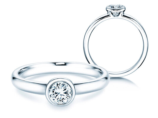Verlobungsring Eternal in 14K Weißgold mit Diamant 0,40ct H/SI