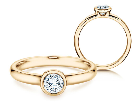 Verlobungsring Eternal in 14K Gelbgold mit Diamant 0,40ct H/SI