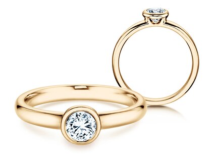 Verlobungsring Eternal in 14K Gelbgold mit Diamant 0,40ct H/SI