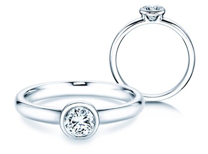 Verlobungsring Eternal in Platin 950/- mit Diamant 0,40ct G/SI