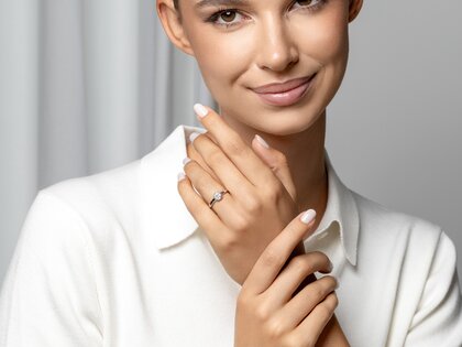Verlobungsring Eternal in 14K Weißgold mit Diamant 0,50ct G/IF