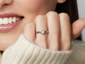Verlobungsring Eternal in Silber 925/- mit Diamant 0,05ct G/SI
