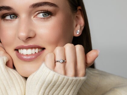 Verlobungsring Eternal in 14K Weißgold mit Diamant 0,50ct G/IF