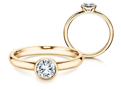 Verlobungsring Eternal in 14K Gelbgold mit Diamant 0,50ct H/SI
