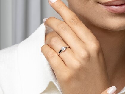 Verlobungsring Eternal in Platin 950/- mit Diamant 0,35ct G/SI