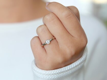 Verlobungsring Eternal in Platin 950/- mit Diamant 0,35ct G/SI