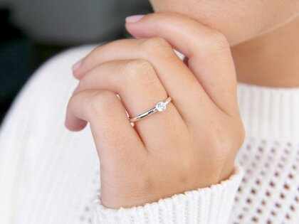 Verlobungsring Eternal in Platin 950/- mit Diamant 0,20ct G/SI