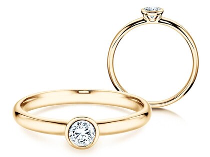 Verlobungsring Eternal in 9K Gelbgold mit Diamant 0,25ct H/SI