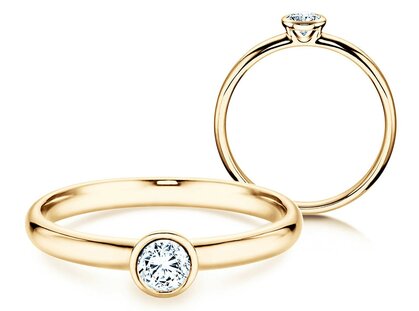 Verlobungsring Eternal in 14K Gelbgold mit Diamant 0,25ct H/SI