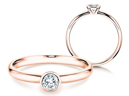 Verlobungsring Eternal in 9K Roségold mit Diamant 0,25ct H/SI