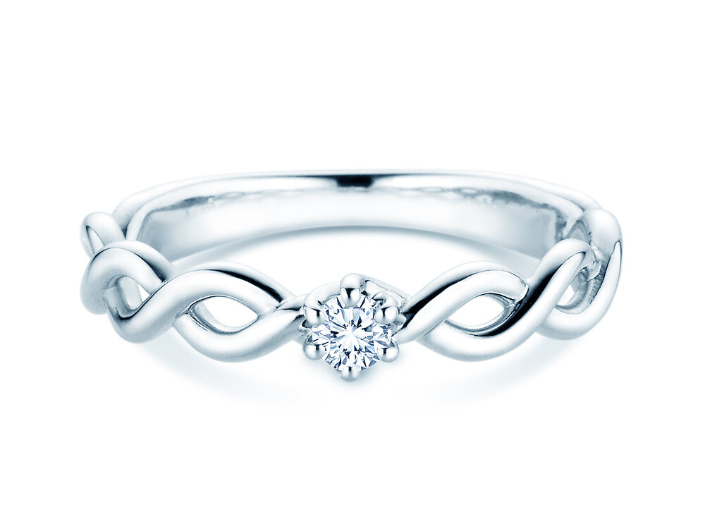 Verlobungsring Evoke in 14K Weißgold mit Diamant 0,10ct G/SI