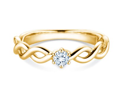 Verlobungsring Evoke in 14K Gelbgold mit Diamant 0,15ct H/SI