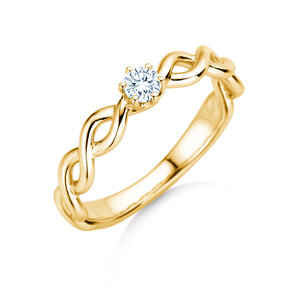 Verlobungsring Evoke in 14K Gelbgold mit Diamant 0,15ct H/SI