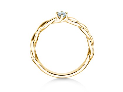 Verlobungsring Evoke in 14K Gelbgold mit Diamant 0,15ct H/SI