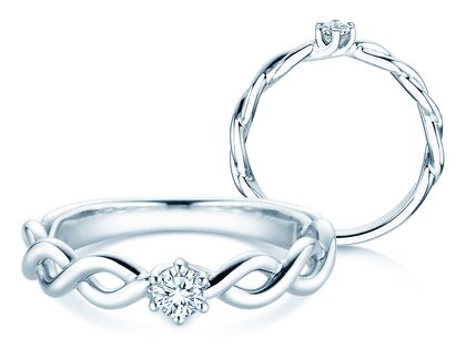 Verlobungsring Evoke in Silber 925/- mit Diamant 0,15ct H/SI