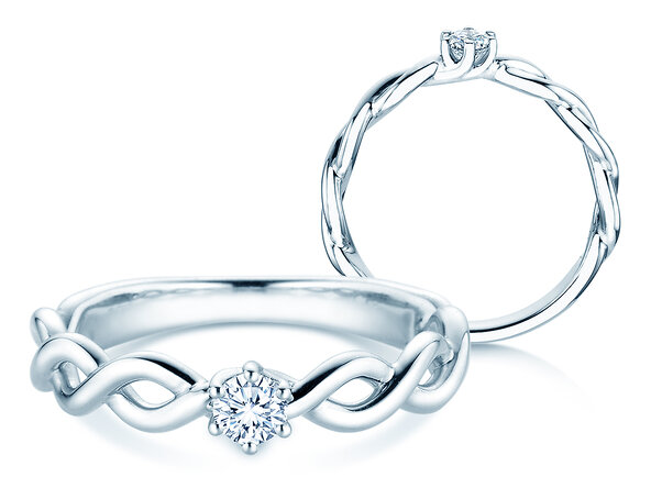 Verlobungsring Evoke in Silber 925/- mit Diamant 0,15ct H/SI