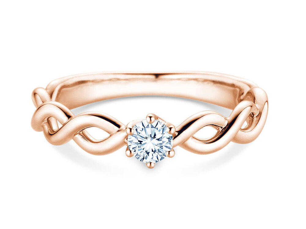 Verlobungsring Evoke in 18K Roségold mit Diamant 0,25ct G/SI
