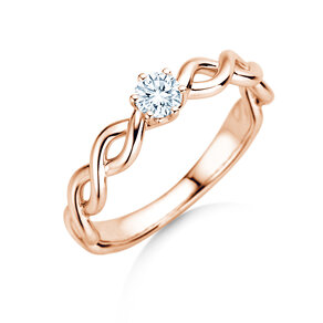 Verlobungsring Evoke in 14K Roségold mit Diamant 0,25ct H/SI