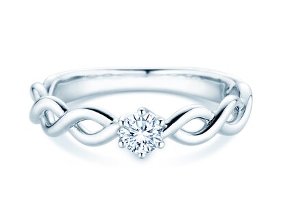 Verlobungsring Evoke in 9K Weißgold mit Diamant 0,25ct H/SI