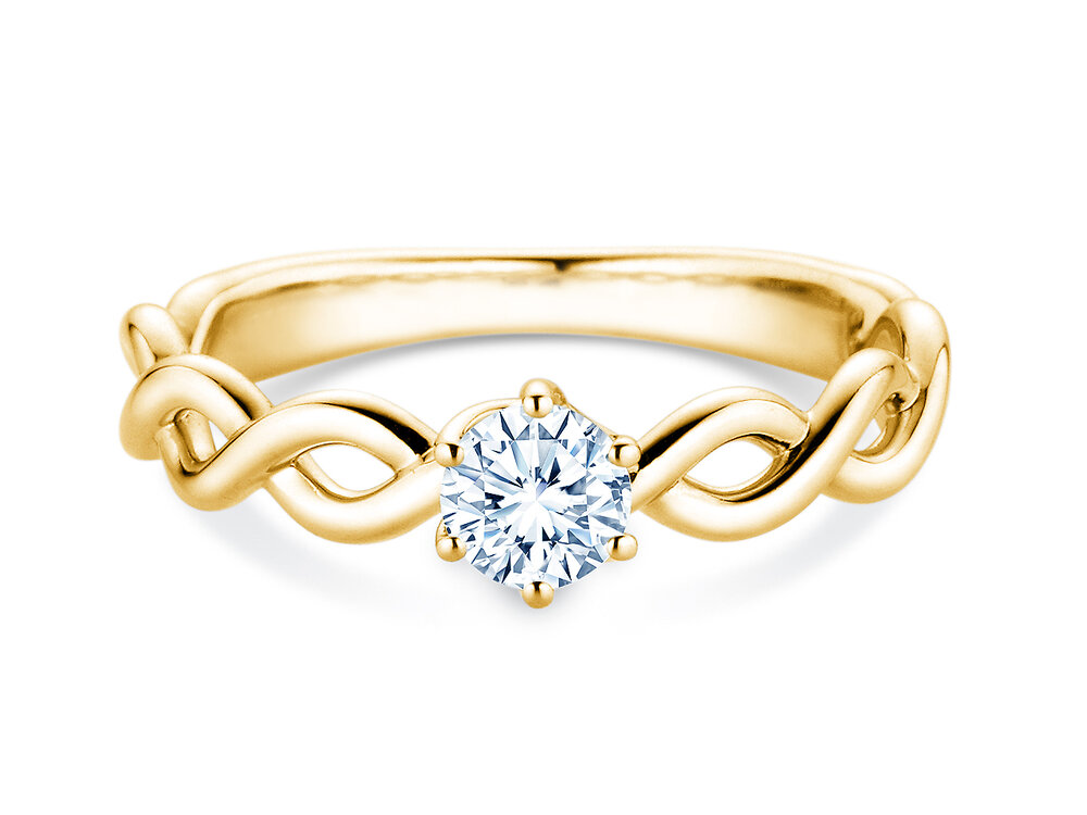 Verlobungsring Evoke in 9K Gelbgold mit Diamant 0,40ct G/SI