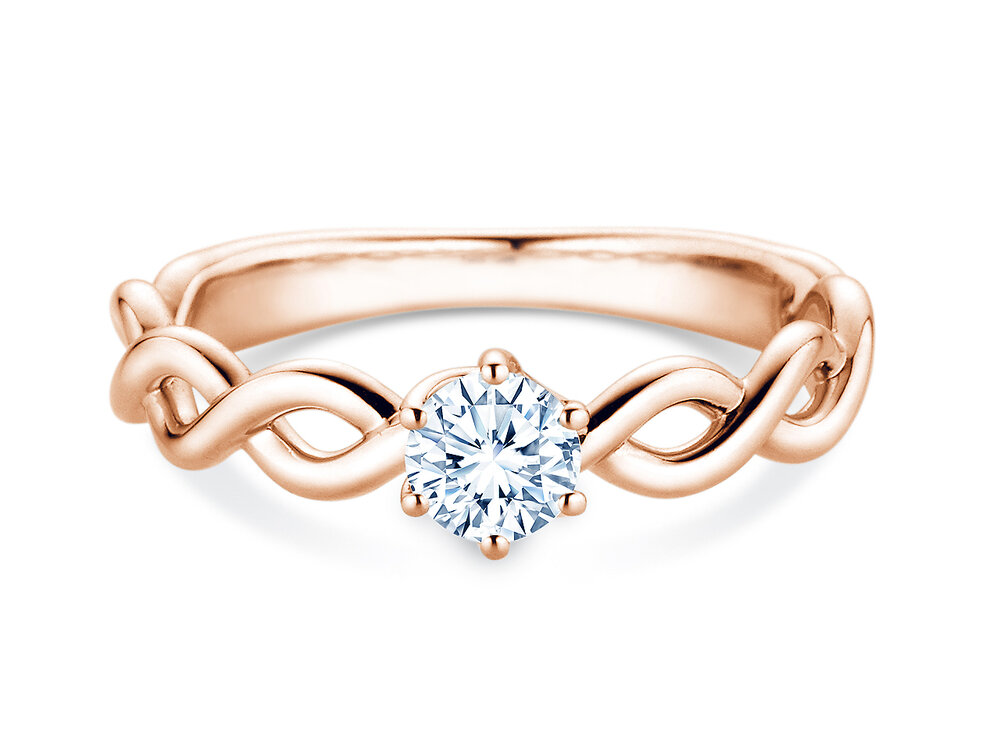 Verlobungsring Evoke in 18K Roségold mit Diamant 0,40ct G/SI