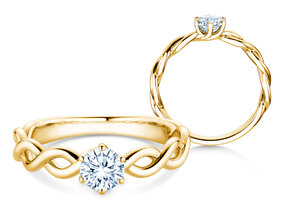 Verlobungsring Evoke in 18K Gelbgold mit Diamant 0,50ct G/SI