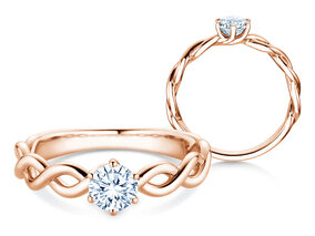 Verlobungsring Evoke in 18K Roségold mit Diamant 0,50ct G/SI